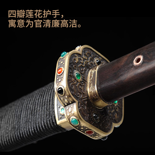 神风剑 手工花纹钢古风金属短剑宝剑摆件礼品刀剑冷兵器未开刃 - 图1