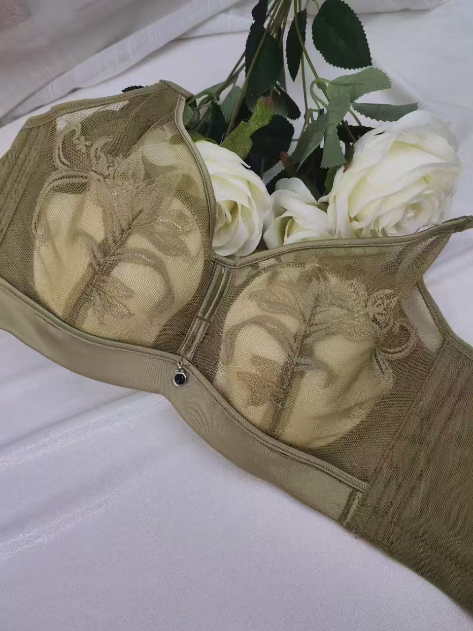 法曼儿正品芒果杯内衣夏季薄款胸罩大胸显小收副乳文胸 - 图1