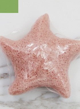 芘芘薇莎波浪海星型魔芋棉洗脸扑洁面扑洁面巾海绵球海心形洗脸扑