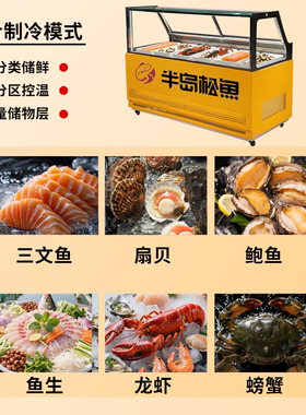 风冷三文鱼展示柜海鲜生鱼片冰柜