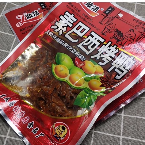 政洁素巴西烤鸭82gX6包 经典怀旧辣条大豆制品休闲零食辣片包邮 - 图2