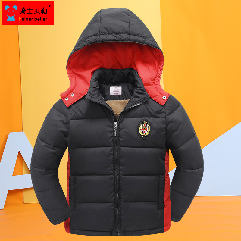童装男童羽绒服加厚中大童白鸭绒保暖外套儿童休闲户外保暖上衣潮 - 图1