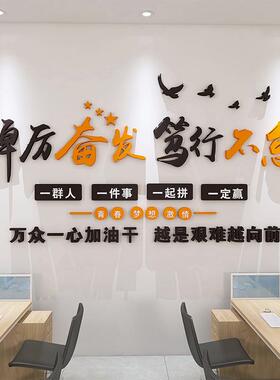 办公室墙面装饰会议背景进门布置司企业文化背景形象励志标语墙贴