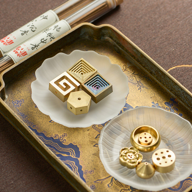 禾风香堂 黄铜九孔线香香插香座 多孔家用小香炉香托禅意礼佛香道,淘宝优惠券,粉丝福利购,淘宝优惠卷