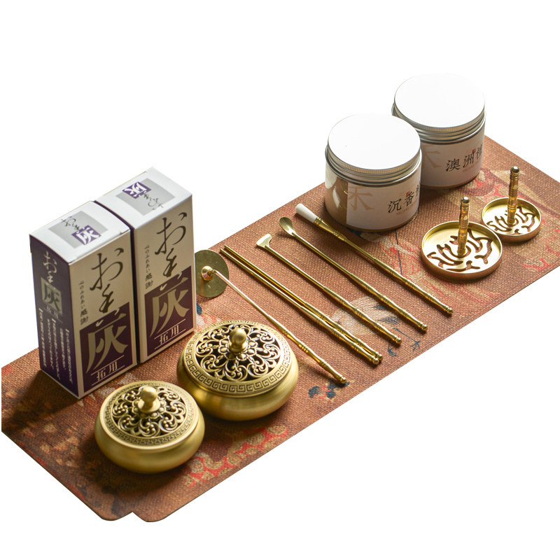 入门香篆套装 灰压黄铜香熏炉家用香粉打纂模 制香印香道用品工具,淘宝优惠券,粉丝福利购,淘宝优惠卷