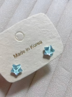 树脂耳钉养耳洞简约百搭款养耳洞新潮星星耳钉装饰品透明造型