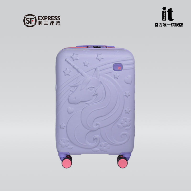 it luggage/一提行李箱卡通独角兽儿童拉杆20寸登机旅行箱万向轮