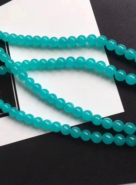 天然莫桑比克老矿冰种天河石108颗佛珠手链蓝色水晶手串念珠原创