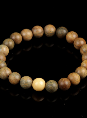 绿檀木玉檀香佛珠手串女木质学生情侣檀香手串男民族风单圈手链