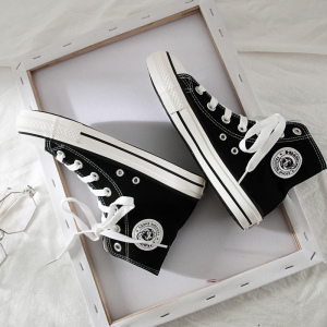 环球韩版百搭高帮帆布鞋