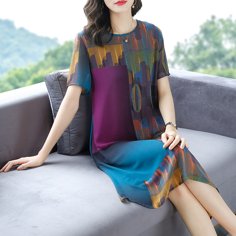 爱朴阔太太大码女装宽松连衣裙 爱朴女装大码女装