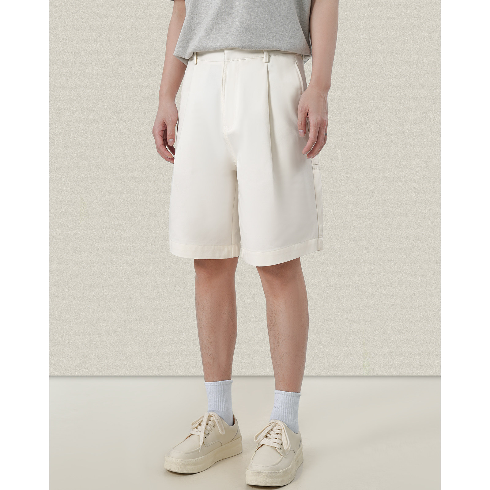 夏季新款男士重磅短裤阔腿宽松百搭纯色休闲运动五分裤男装裤子,淘宝优惠券,粉丝福利购,淘宝优惠卷