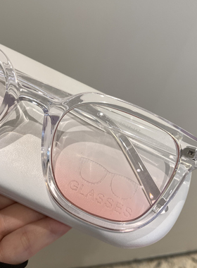 遮阳方形时尚女透明框墨镜太阳镜