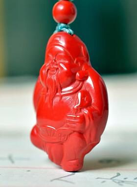 朱砂财神吊坠本命佛项链