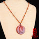 Agate necklace head jade pendant