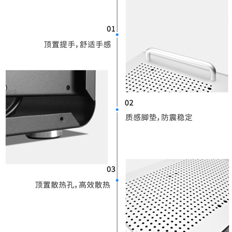 黑石塔追梦MATX紧凑小型机箱手提式 ITX迷你侧透台式机电脑主机箱 - 图1