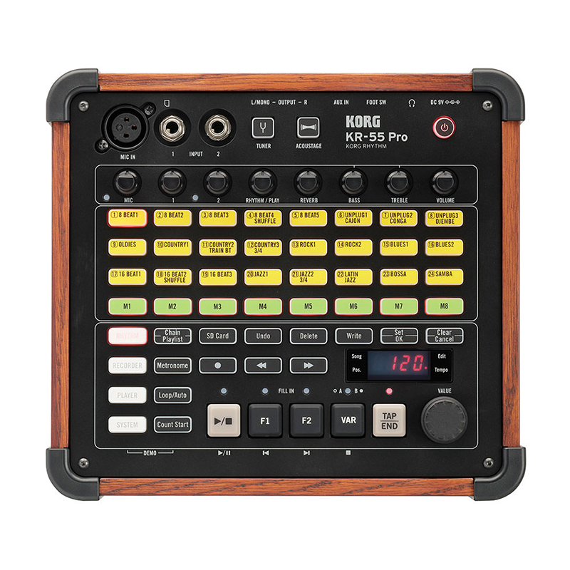 【新浦电声】KORG KR-55 Pro 自带混音台和录音机的鼓机 调音台 - 图2