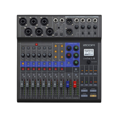 ZOOM L-8 L8综合多轨桌面录音机数字调音台效果器USB音频接口声卡-图3