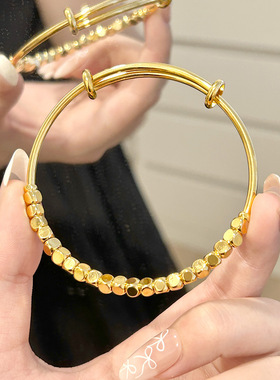 几两转运珠百搭黄铜精致简约碎银