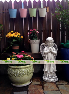 欧式风小天使橱窗复古人物雕塑