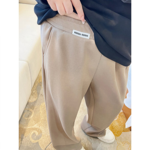 【花契】大码女装12260直筒运动裤春季新款2025女裤窄版阔腿裤子 - 图2