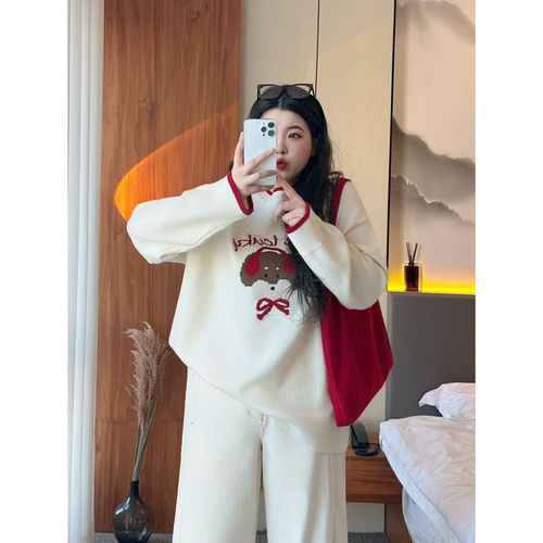 梵朵大码女装初春新款韩版减龄甜美针织毛衣宽松简约上衣女16667Y - 图0