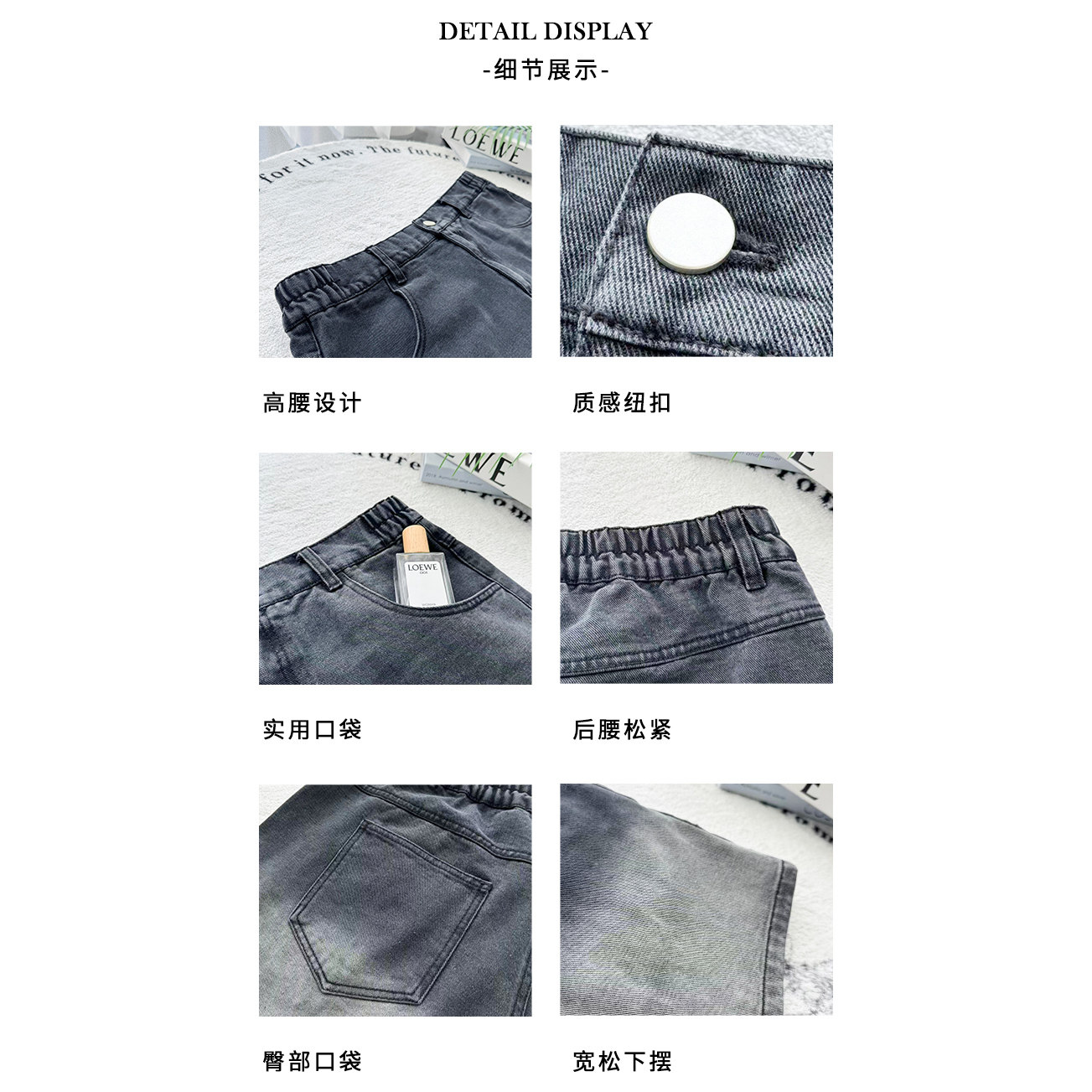 花契大码裤装14919多巴胺宽松牛仔短裤女夏季胖mm新a字阔腿热裤子,淘宝优惠券,粉丝福利购,淘宝优惠卷