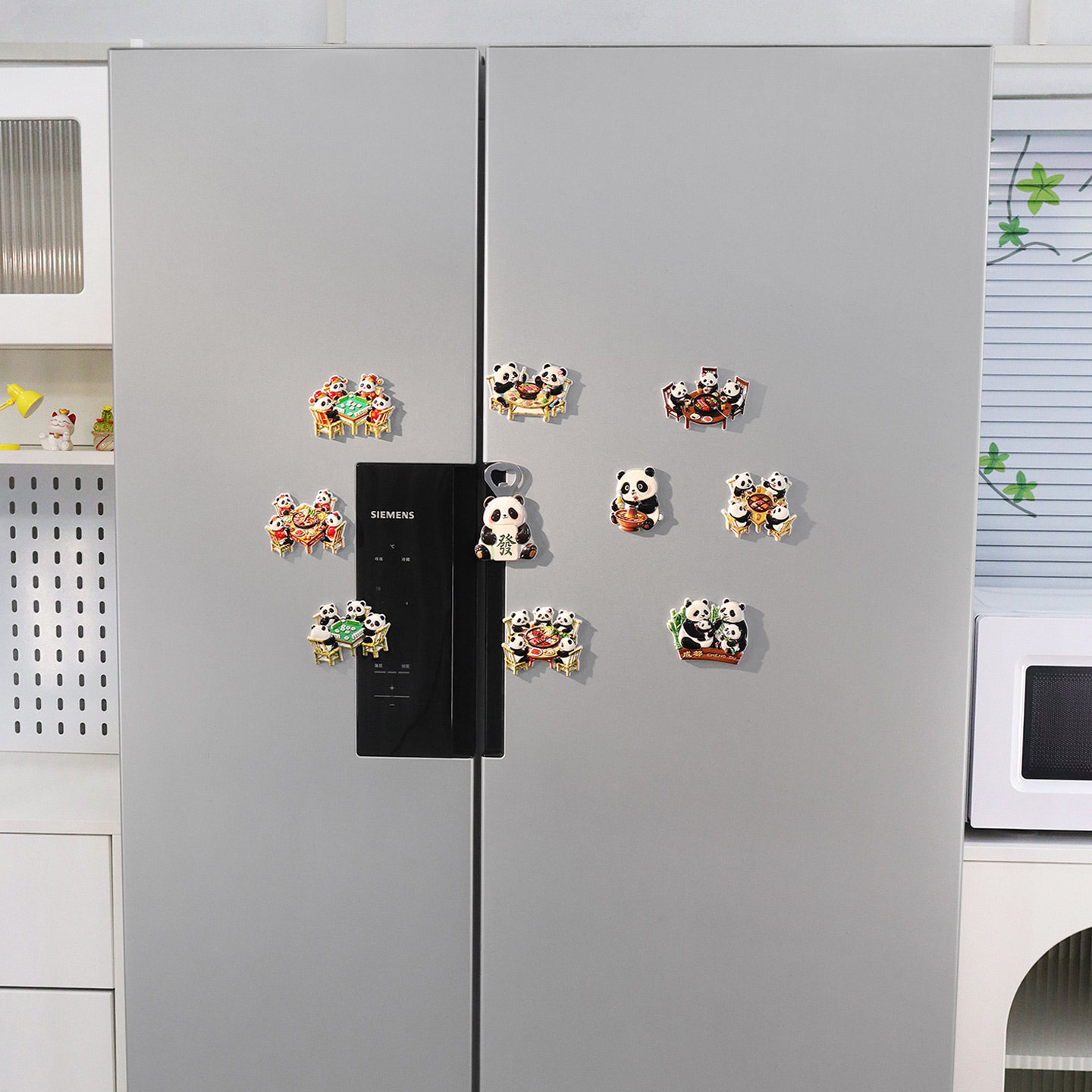 四川重庆熊猫吃火锅冰箱贴成都麻将熊猫开瓶器城市旅游文创纪念品,淘宝优惠券,粉丝福利购,淘宝优惠卷