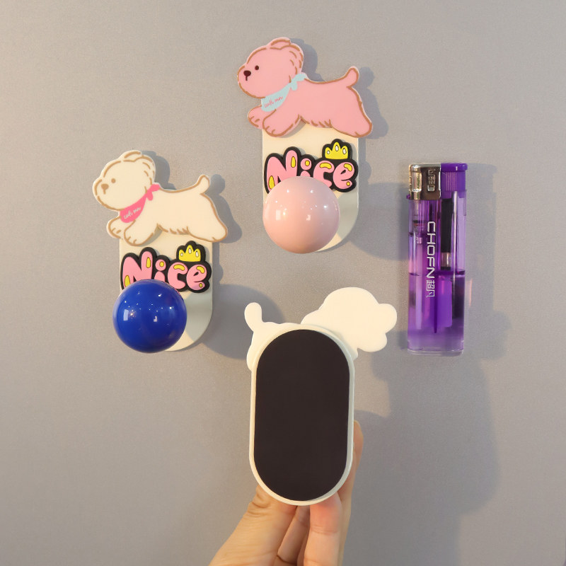 多巴胺可爱围巾狗挂钩冰箱贴磁吸强力无痕免打孔圆球入户门挂衣钩,淘宝优惠券,粉丝福利购,淘宝优惠卷