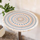 Round cotton and linen heat-insulated Nordic anti-scalding thickened tea table mat
