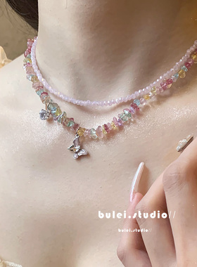 2024新款夏季甜酷彩色颈链多巴胺