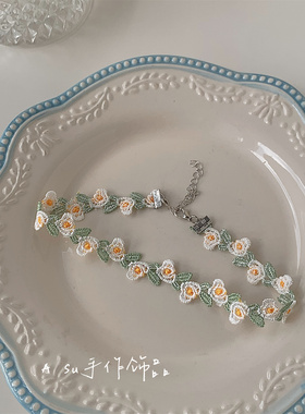 绿色系蕾丝清新甜美颈链