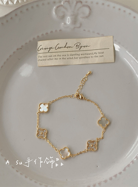 百搭四叶草手链秋冬百搭手串