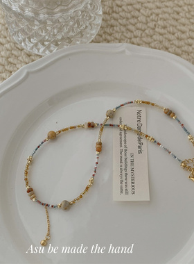 天然水晶淡水珍珠项链女