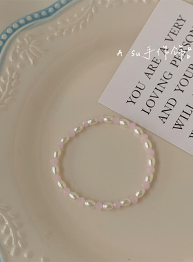 彩色珠子手链女简约手串