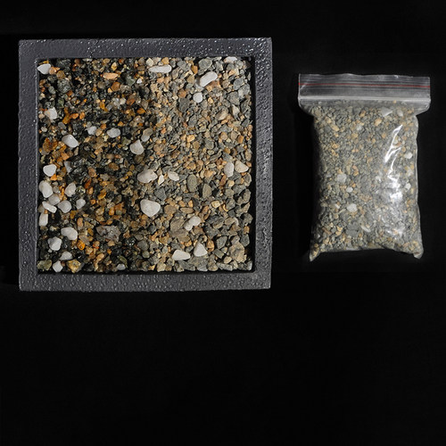 盆栽造景小黑石水族箱装饰天然小白石头摆件花纹鹅卵石盆景摆件 - 图1