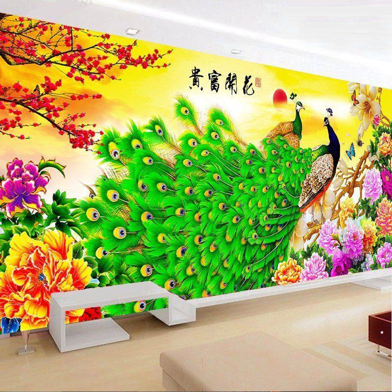 十字绣2025新款花开富贵孔雀开屏钻石画满钻客厅粘点贴钻简约现代,淘宝优惠券,粉丝福利购,淘宝优惠卷