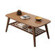 Mesa de centro sencilla para sala de estar, mesa nórdica moderna de madera maciza