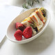 8-inch ceramic oval fruit salad ceramic tray