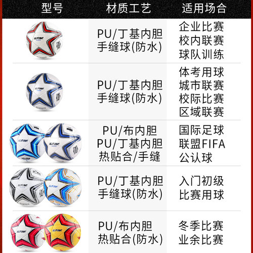 STAR世达1000足球中考体考耐磨PU青训校园联赛5号4号训练比赛专用 - 图2