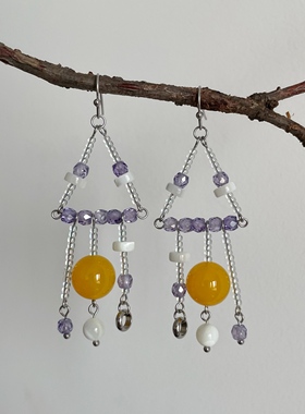 尾生之信 | 原创手作夏季海滩度假风百搭气质夸张防敏耳环耳夹女