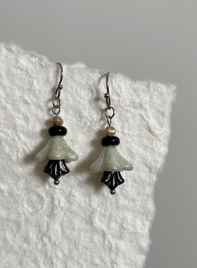 尾生之信 | 原创设计冷淡捷克珠百搭简约气质日常防敏耳环耳夹女