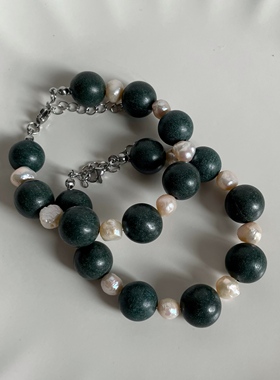 瑕疵清仓捡漏 | 纯手工古法中药珠天然珍珠可调节小众百搭手链女