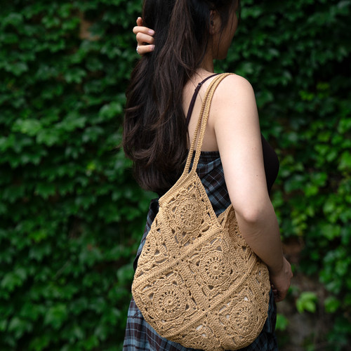 花笺包材料包手工编织diy镂空沙滩包olio大眼睛线钩针编织材料包 - 图1