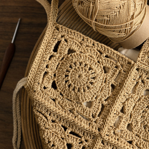 花笺包材料包手工编织diy镂空沙滩包olio大眼睛线钩针编织材料包 - 图2