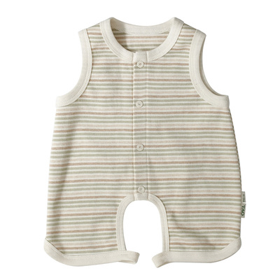 断码清仓有机棉婴儿连体衣纯棉男女宝宝夏新生儿开档连身衣爬服