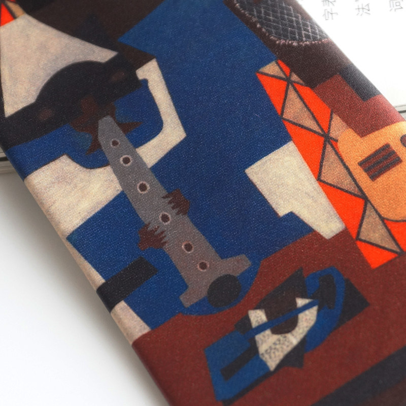 大喜原创毕加索【三个音乐家】黑咖色印花领带复古休闲男女学生潮,淘宝优惠券,粉丝福利购,淘宝优惠卷