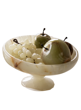轻奢玉石果盘餐边柜餐桌摆件