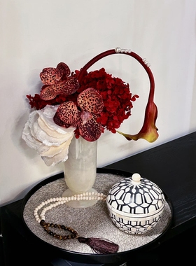 中古风花瓶花艺样板间摆件