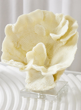 简约现代米白色珊瑚装饰品